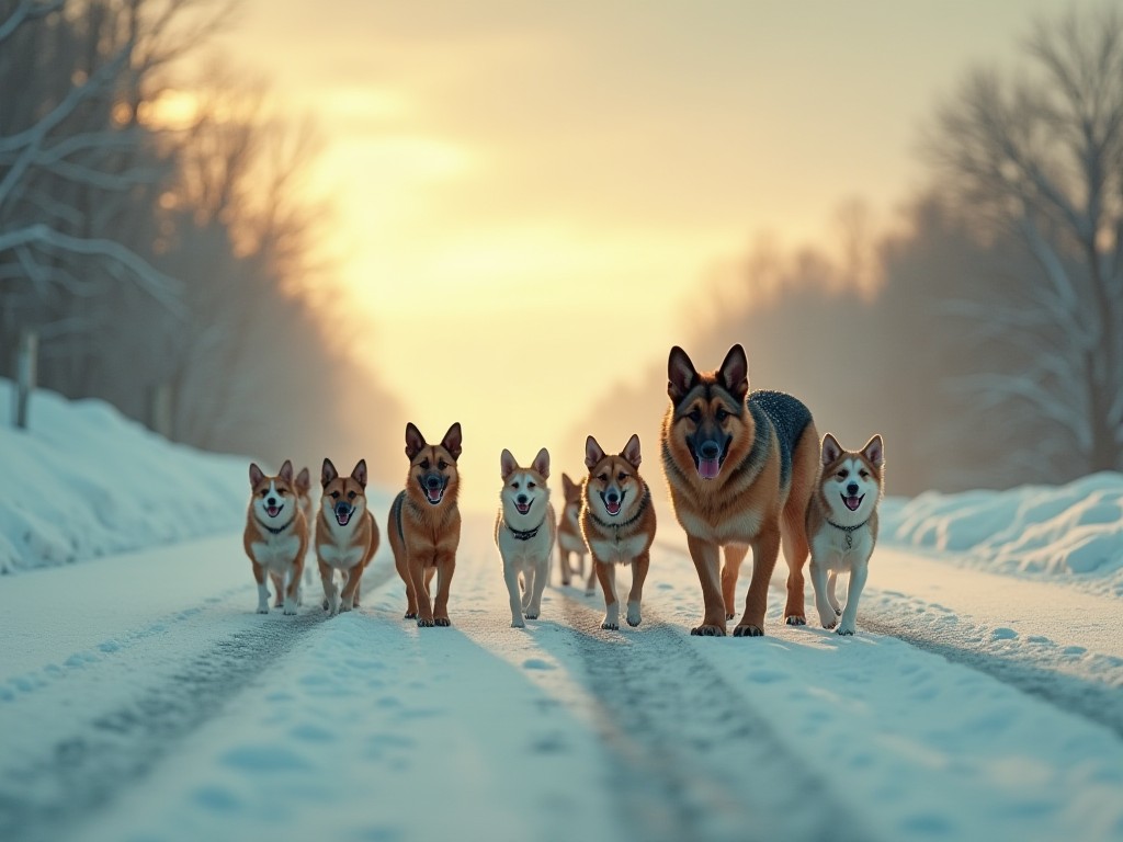 7 chú chó băng qua 17km trong giá lạnh để bảo vệ người bạn bị thương — câu chuyện gây bão mạng Trung Quốc