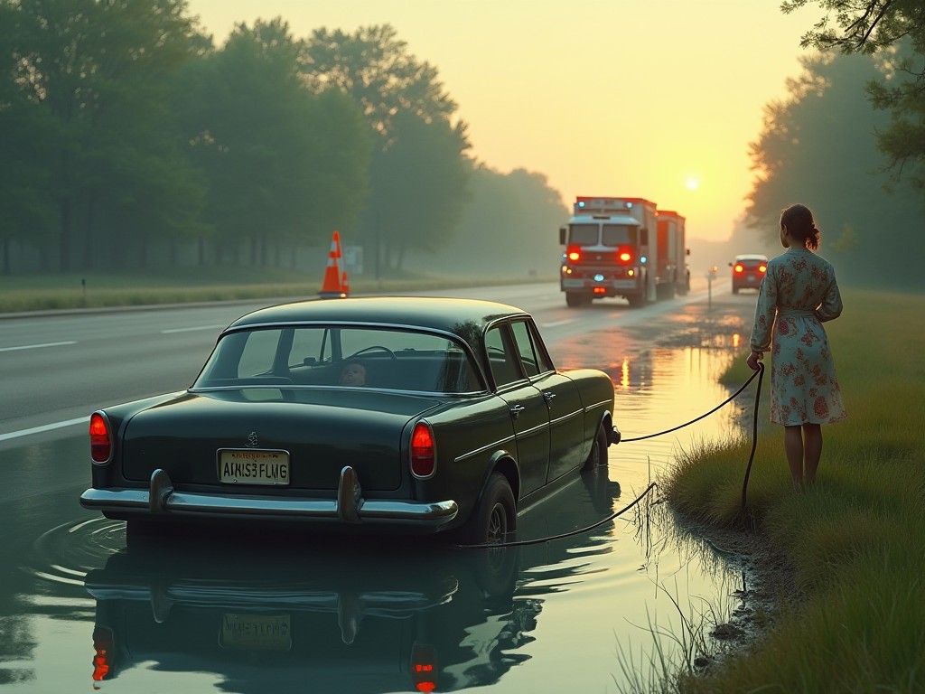 Người lạ mặt trở thành 'thiên thần' cứu mẹ bầu 8 tháng từ chiếc xe chìm trong nước