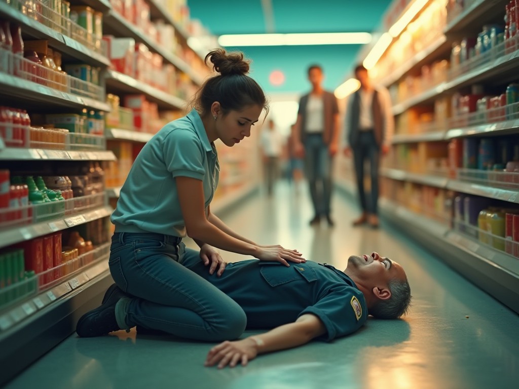 Phút cấp cứu định mệnh: Điều dưỡng ép tim cứu sống bảo vệ siêu thị