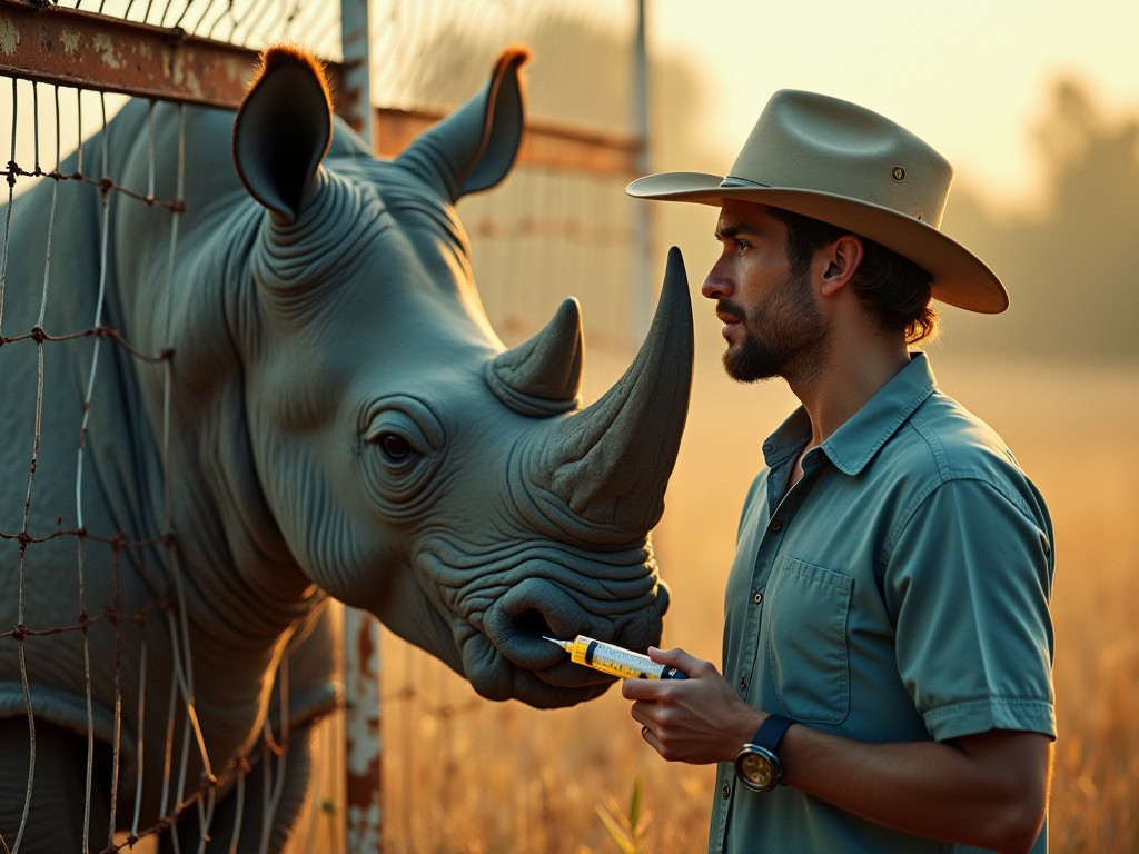 Ý tưởng 'điên rồ' của đội thú y Florida cứu sáng mắt tê giác hoang dã